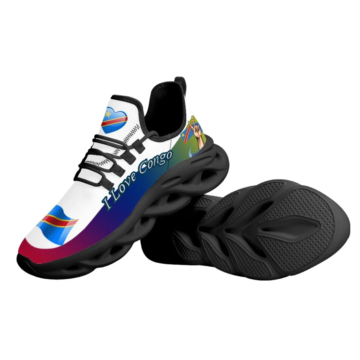 New Arrivals I Love Congo Women's Sneakers Mesh Shock Absorbing Running Shoes Spring Autumn Durable Round Toe Walking  Footwear