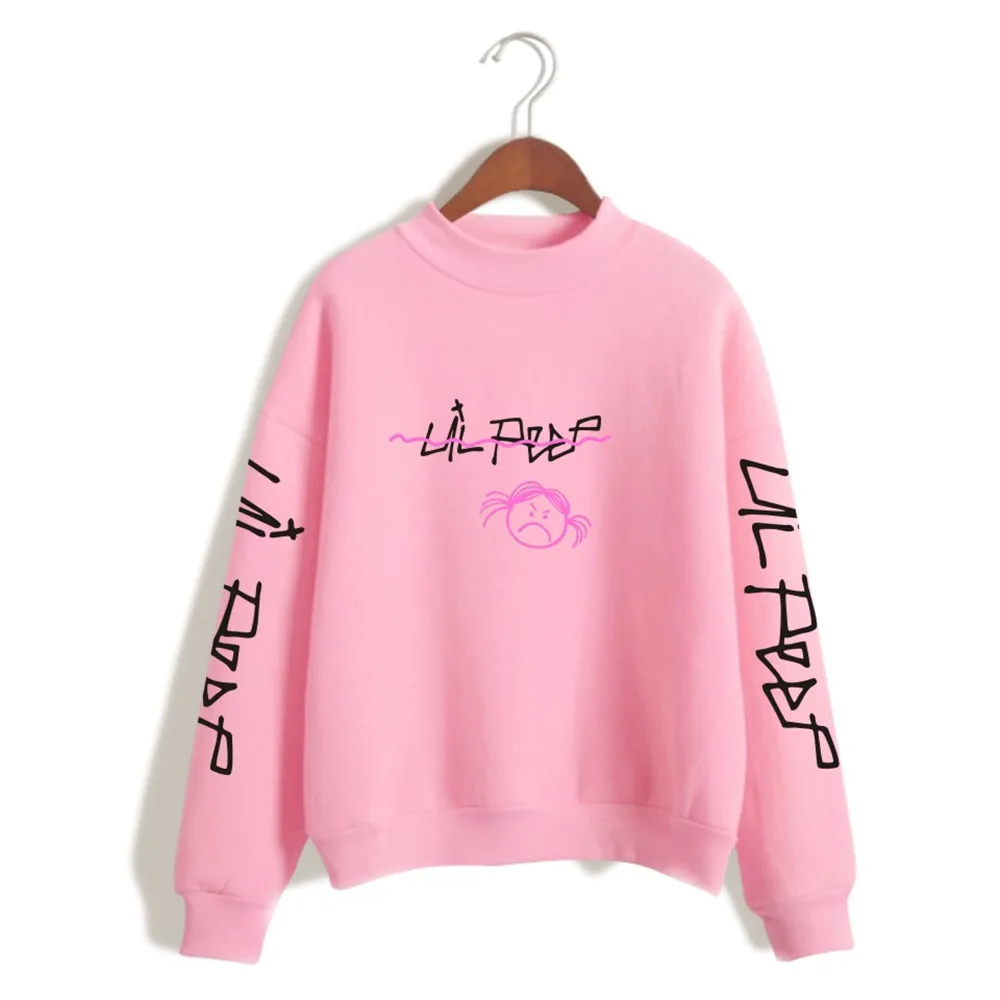 Lil Peep Sweatshirts Hell Boy Lil.peep Women Pullover female Sudaderas Cry Baby Fashion High Neck Sweatshirts