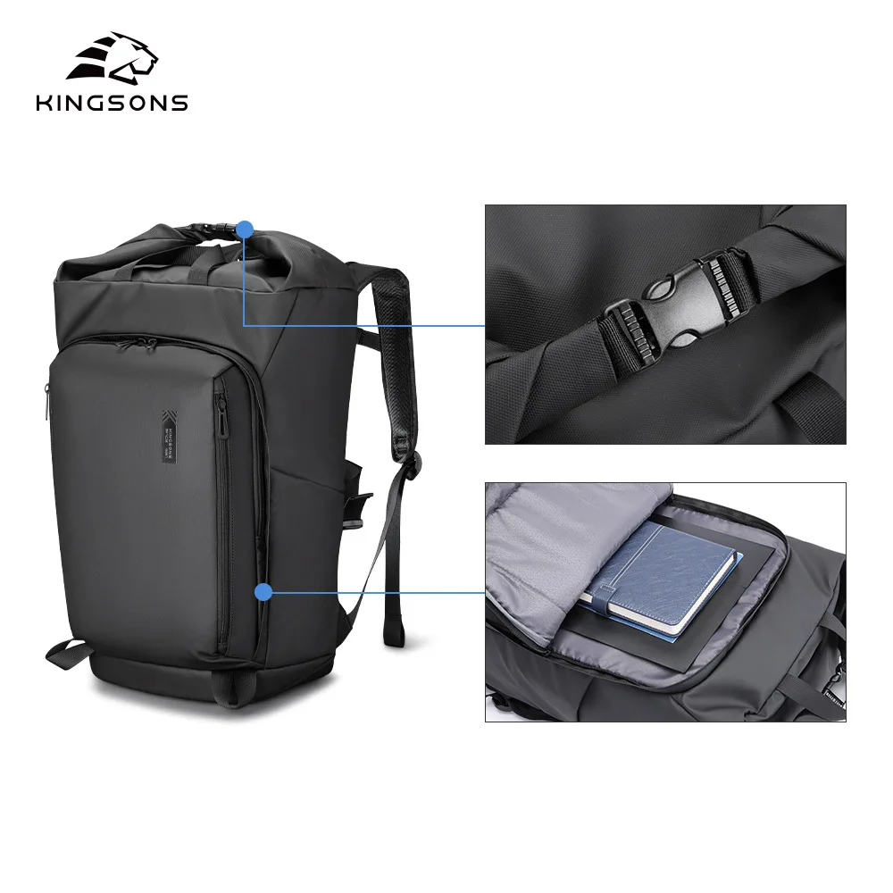 Kingsons KS-3338 Zaino impermeabile per laptop da viaggio d'affari antifurto - Image 6