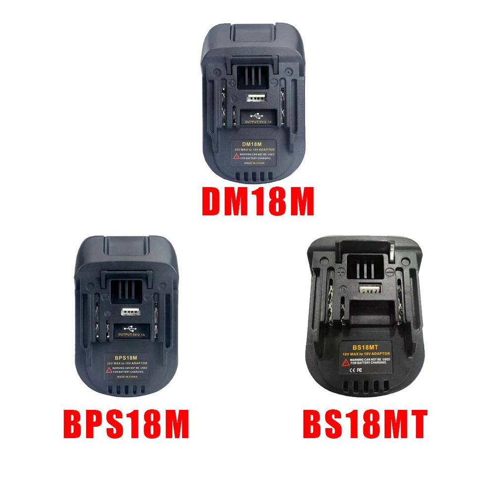 

BPS18M DM18M BS18MT Battery Adapter For Porter Cable 20V Lithium Battery For Makita 18V Tool Bl1830 Bl1840 18V Battery