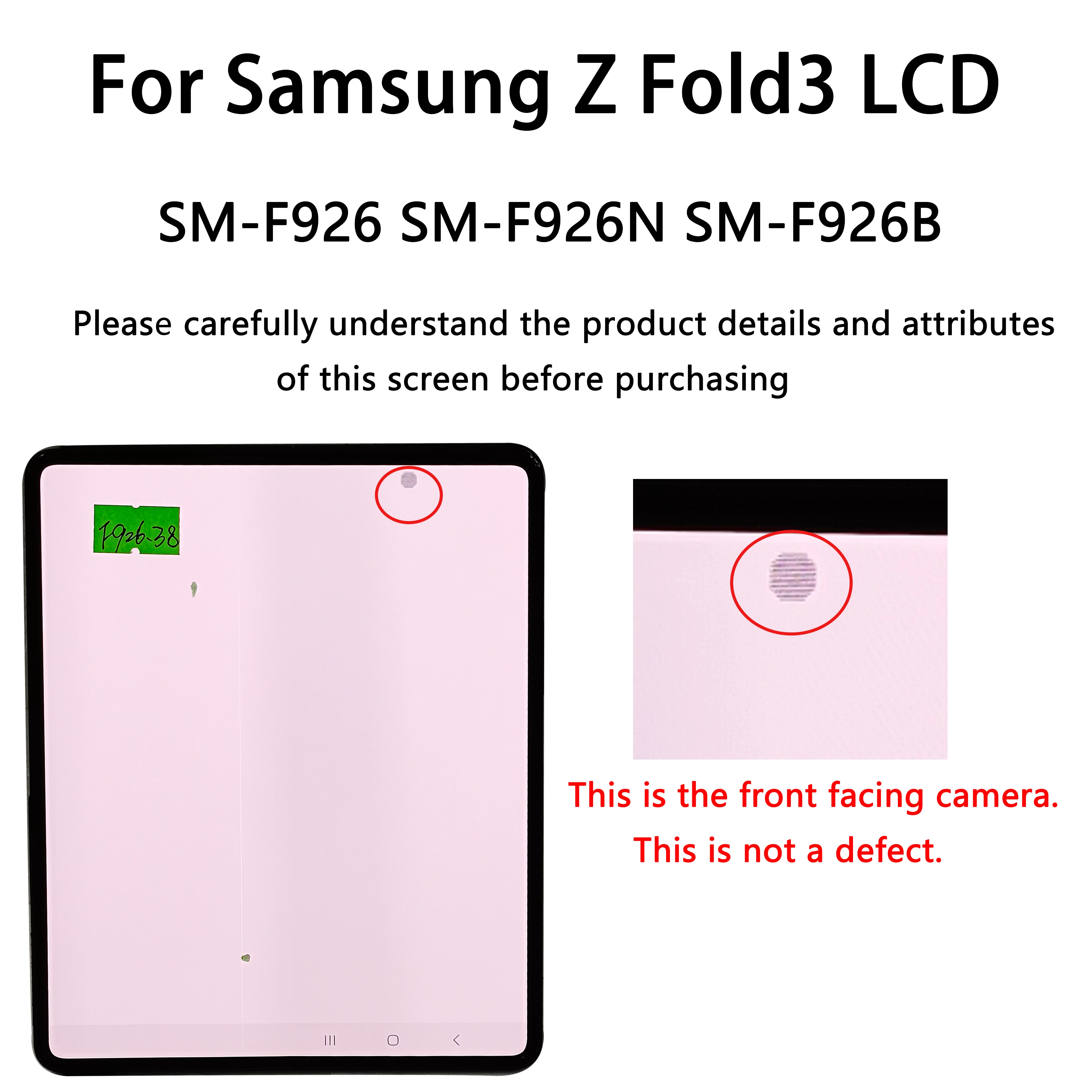 AMOLED ÷ ġ ũ Ÿ , Ｚ Z  3 5G, SM-F926U SM-F926B LCD ũ ü,  , 7.6 ġ