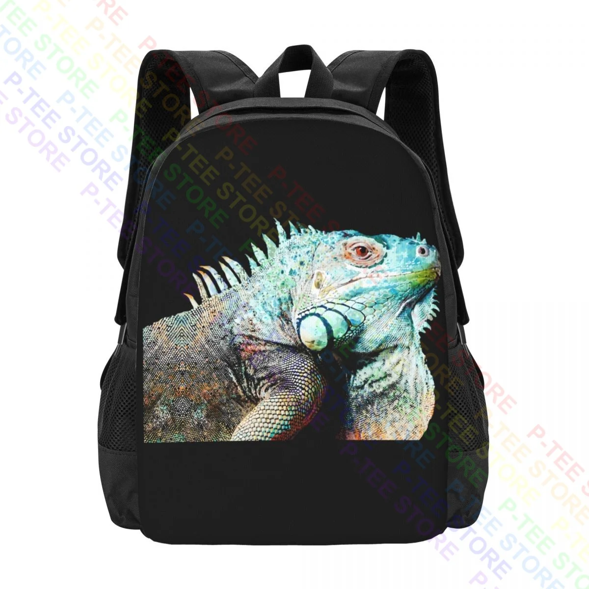 Borsa Portaoggetti Softback Colorata Iguana Animalbackpack Di Grande Capacità