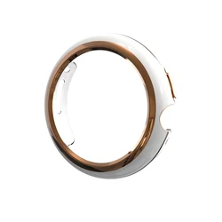 Enhanced Protective PC Bumper Frame Shell for Google Pixel Watch - Anti-Scratch Case Cover (No Screen Protector) (White-Gold)