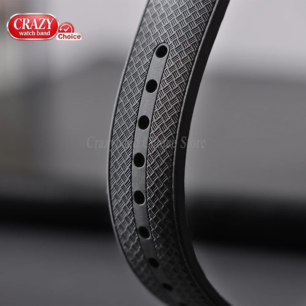 Universal Black Sport Silicone Watch Band with Quick Release
