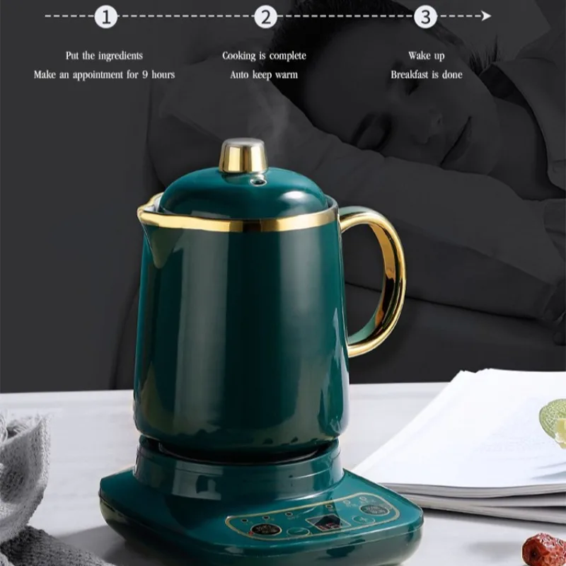 Household multifunction ceramic mini tea boiler soup office electric stew cup split teapot