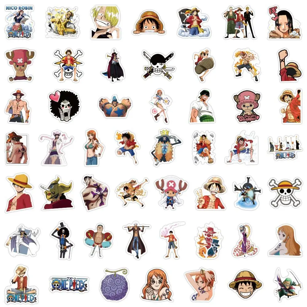 100 Stück One Piece Anime-Aufkleber, Dekorationsartikel, zweidimensionale DIY-Notizbuch-Sticker, wasserdichte Anime-Handy-Aufkleber – Detail 2