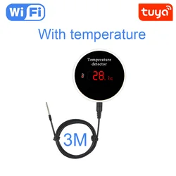 Haozee Smart WiFi Thermometer with External Probe & Versatile Power Options (With temperature 3M)