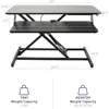 Height Adjustable 32 inch Stand Up Desk Converter, Quick Sit to Stand Tabletop Dual Monitor Riser Workstation 3
