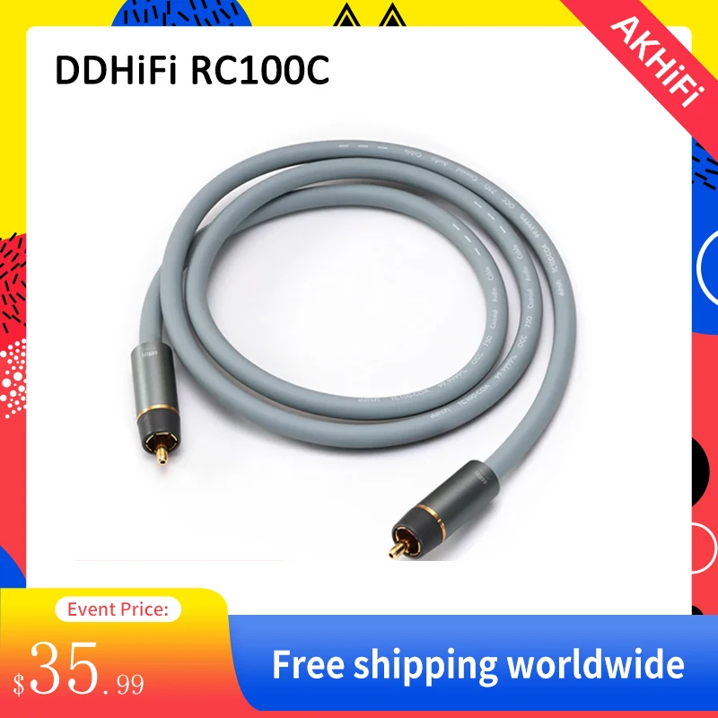 

Медные коаксиальные кабели DDHiFi RC100C RCA Plug OCC