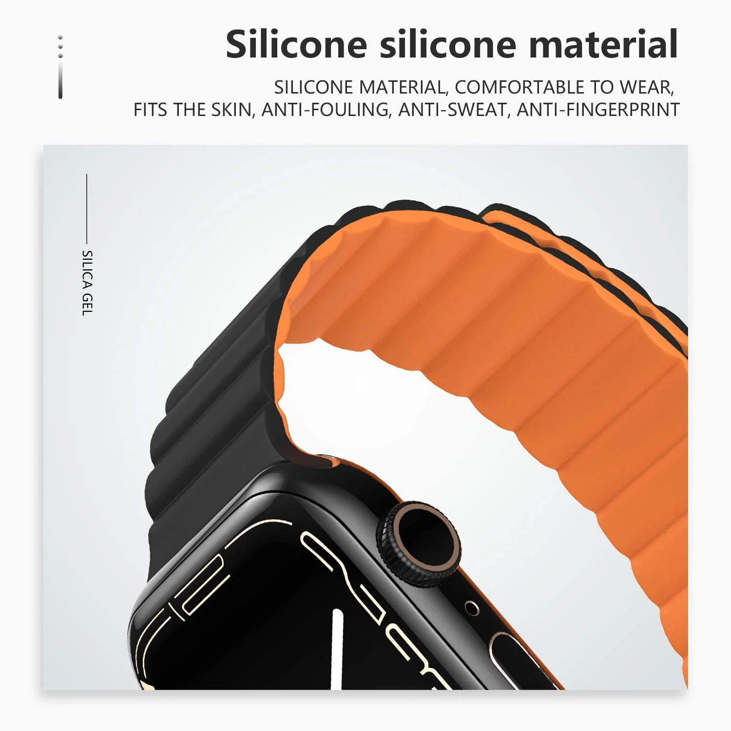 Silicone Strap For Apple watch band 49mm 45mm 41mm 44mm 40mm 42mm Magnetic Loop Bracelet Wristband For iWatch Ultra 8 7 6 5 4 SE