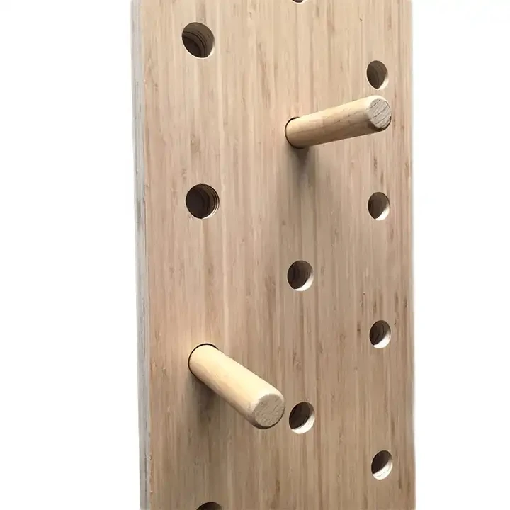 In stock fitness equipment Wall Mounted Fitness Wooden Climbing Peg Board for sale