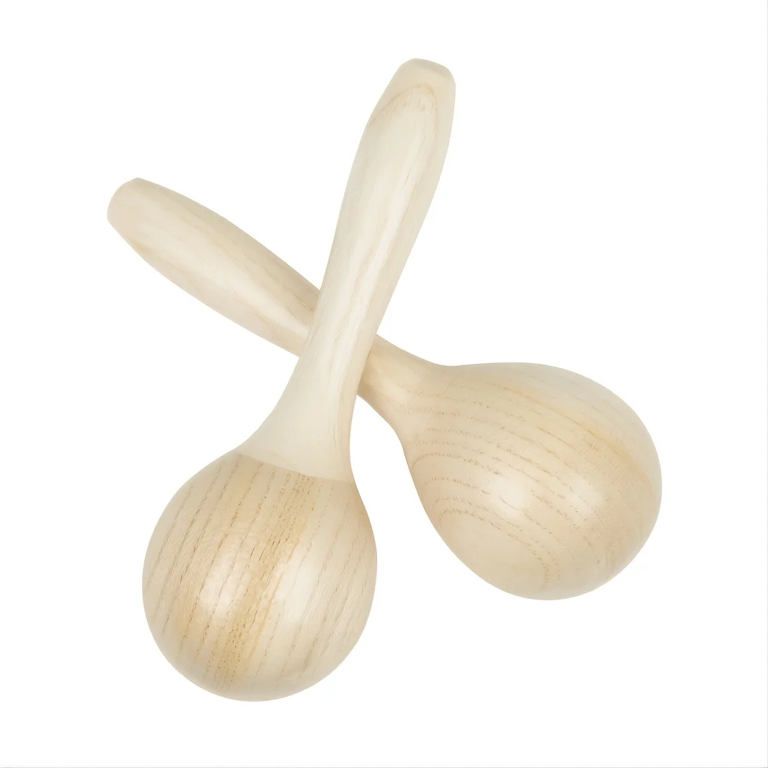 Log Maracas 2PCS Sand Hammer Ball Wood Color Noise Ball Shaker Gift Party Musical Percussion Instrument