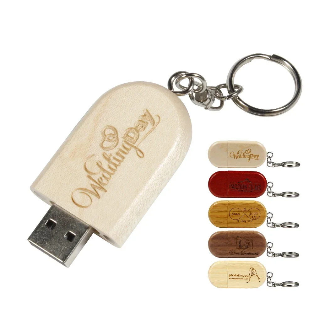 Free Custom Logo USB Flash Drives 128GB Free Key Chain Memory Stick 64GB  Wooden Box Pen Drive 32GB Photography Wedding Gift 16GB - AliExpress, image size:1000x1000