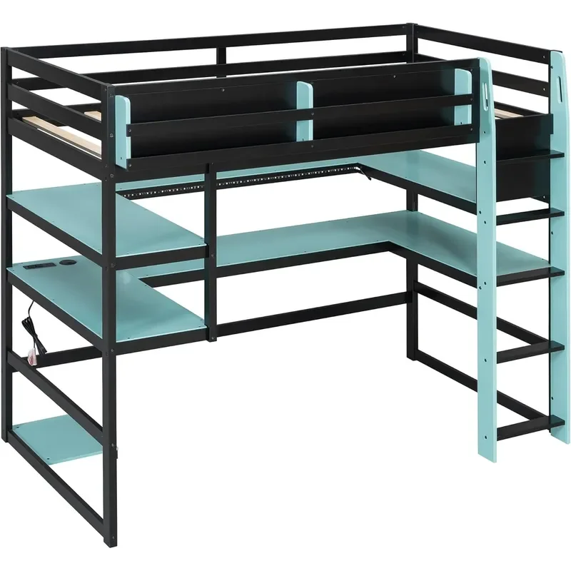 Gaming Loft Bed Desk 4