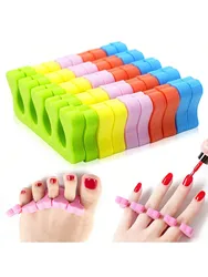 Multicolour Nail Art Toe and Finger Separator Set for Manicure and Pedicure (50pcs Multicolour)