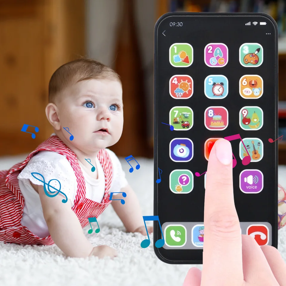 Bilingual Baby Phone With Sounds And Light, English/Spanish, Fun Early