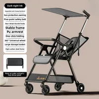 Poussettes pour bébé pliables, légères, à main, avec pare-soleil, poussette de poche de voyage pliable pour enfants 4