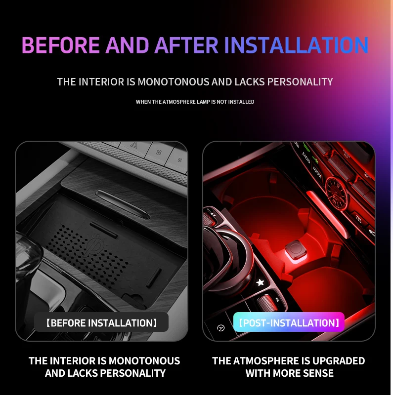 Car USB Led Light mood lamp Plug Play Universal LED interior Atmosphere Light Auto Reading Lamp Decorations Decorative Strip 1x