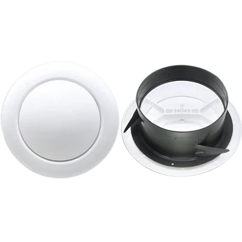 ABS 에어컨 환풍 디퓨저, 조절 가능한 루버 원형 공기 배출구, 벤트 커버, 75mm, 100mm, 150mm, 200mm