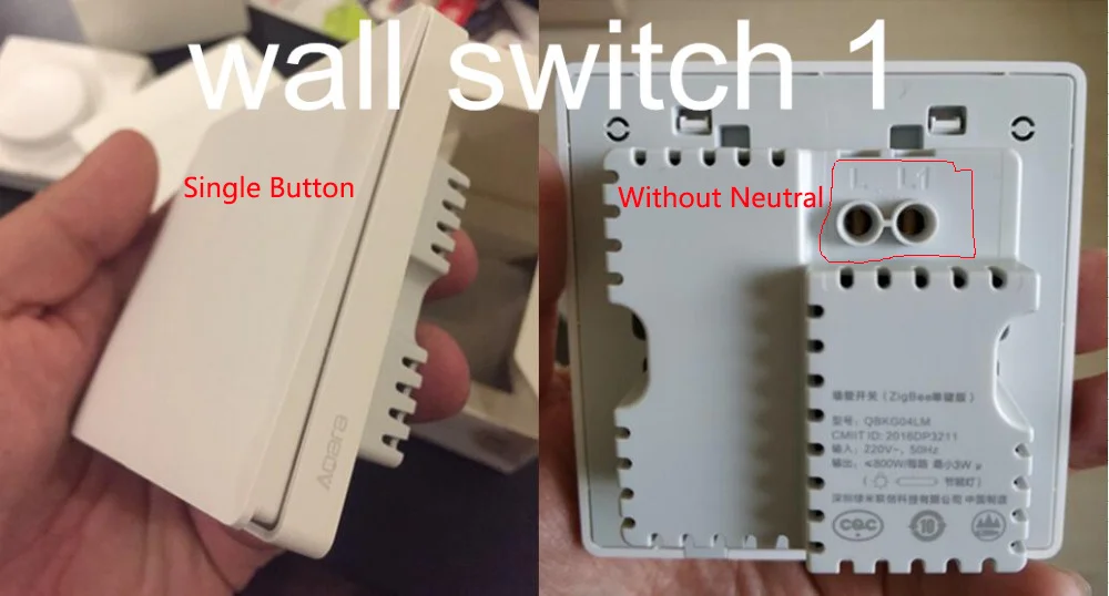 Wall Switch D1 ZigBee Smart Wireless Key Light Remote Control Fire Wire With /NO