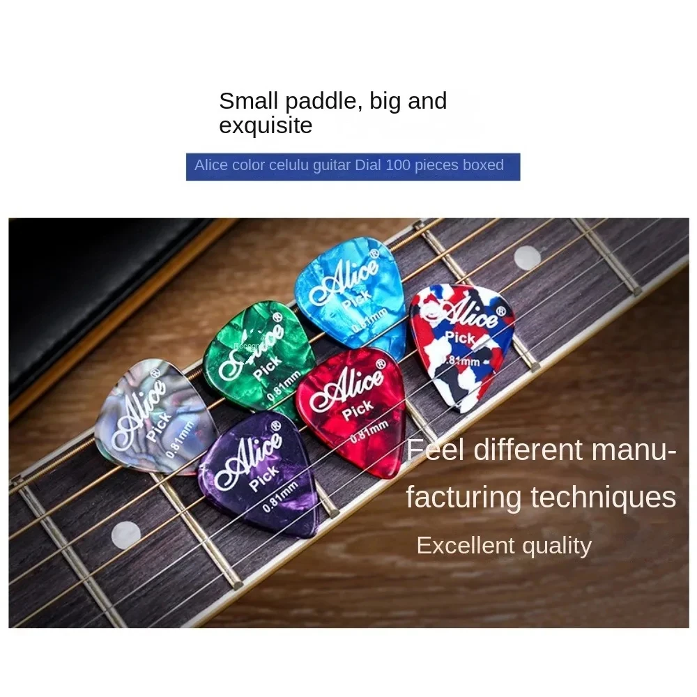 Guitar Picks 6pcs Celluloid Mediator Thickness 0.46 0.71 0.81 0.96 1.20 1.50mm Electric Acoustic Guitar Accessories
