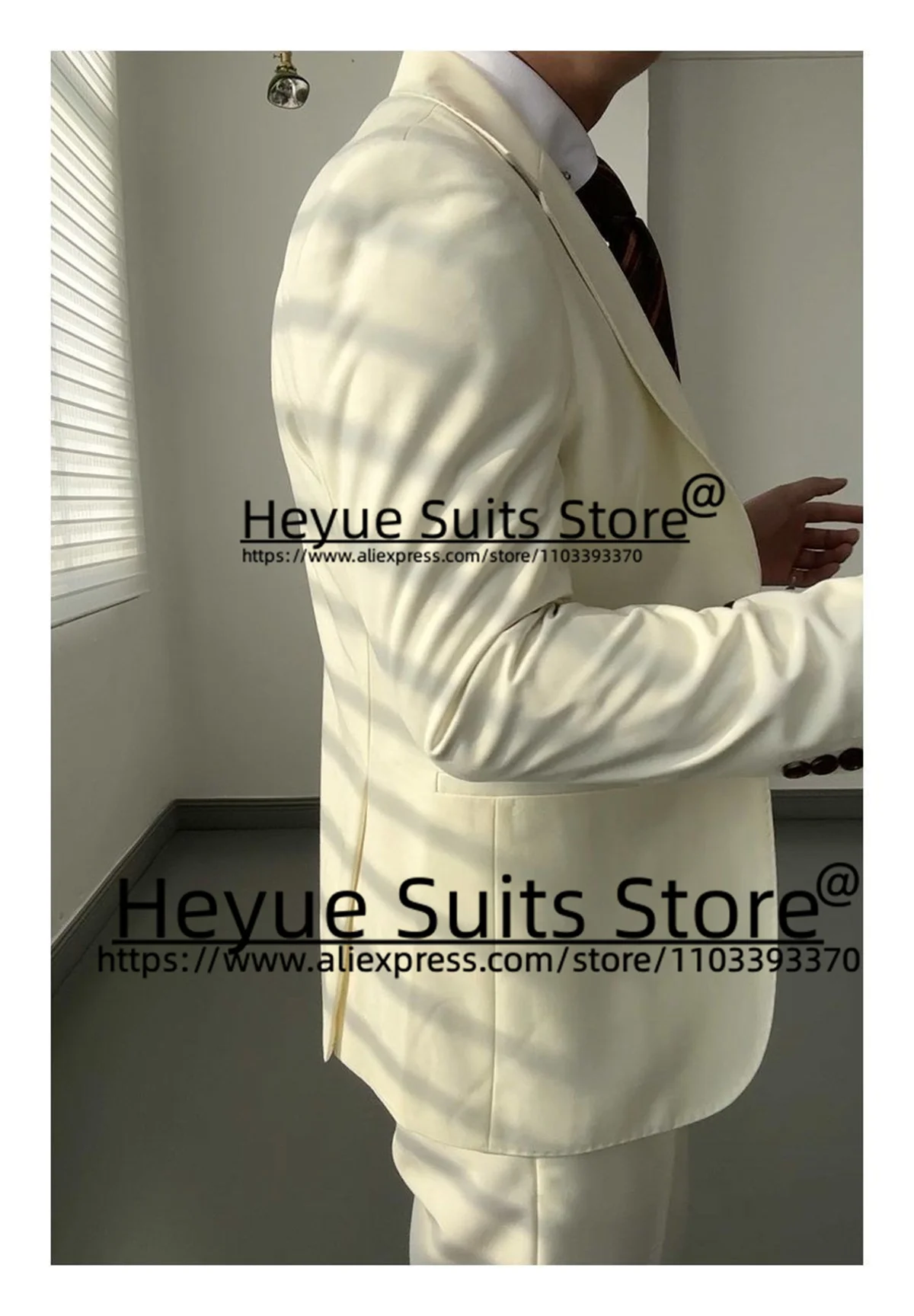 Beige Wedding Classic Men Suits Slim Fit Notched Lapel Groom Formal Tuxedos Tailor Made 3 Pieces Sets terno masculinos completo