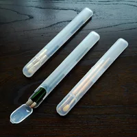 Clear Plastic Makeup Brush Organizers - Lightweight Travel Case with Freestanding Design & Secure,Portable Cosmetic Tool Holder 1