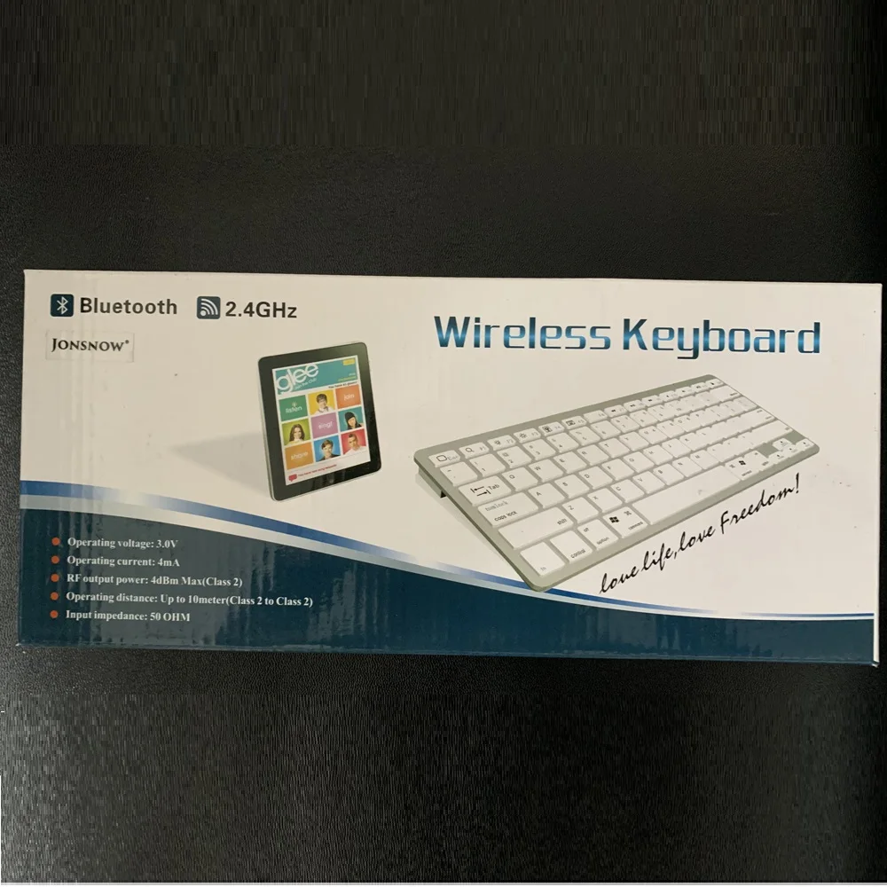 Compact Wireless Bluetooth Keyboard BK3001 Black Portable Mini QWERTY