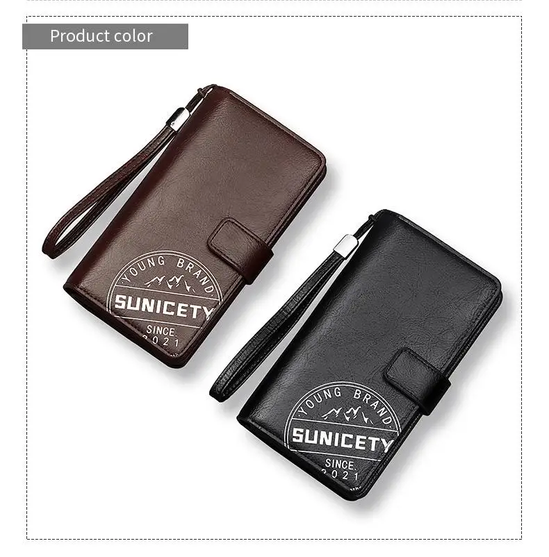 

Men's Wallet Long Fashion Multiple Card Slots Men's Wallet Slim Long Thin Mens Luxury Wallet Designer Wallet Men with Coins Bag