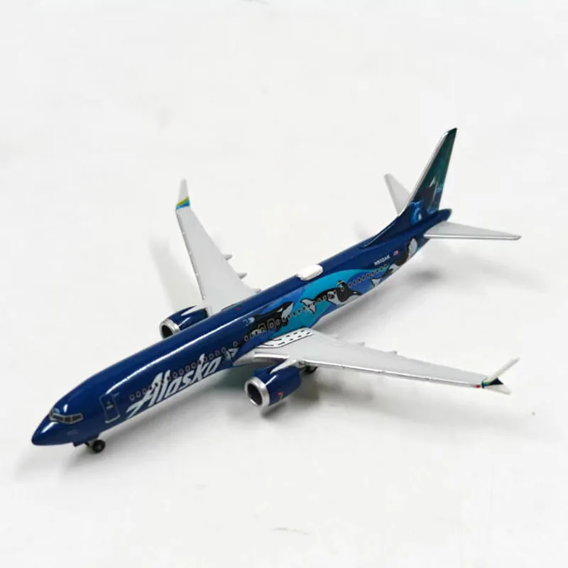 Herpa 다이캐스트 1:500 스케일 알래스카 항공 B737 Max9 항공기 시뮬레이션 합금 완제품 기념품 취미 컬렉션 장난감 선물
