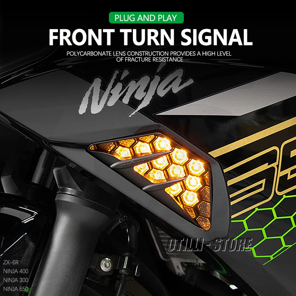 New NINJA ZX6R ZX-6R 2013 - 2023 2022 Front Turn Indicator Signal