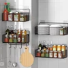 Multifunctional Bathroom Organiser Toiletries Organiser No-Punch Bathroom Shelf Bathroom Kitchen Wall Mount Storage Rack 5