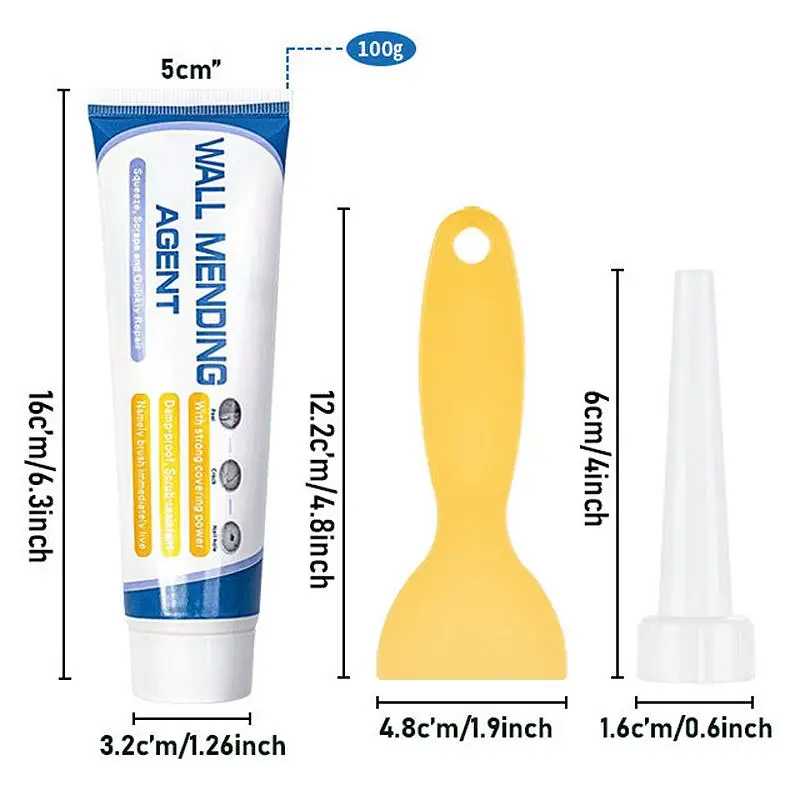 Tile Grout Wall Mending Agent 100g Wall Repair Cream With Scraper Paint Valid Mouldproof Quick-Drying Patch Restore