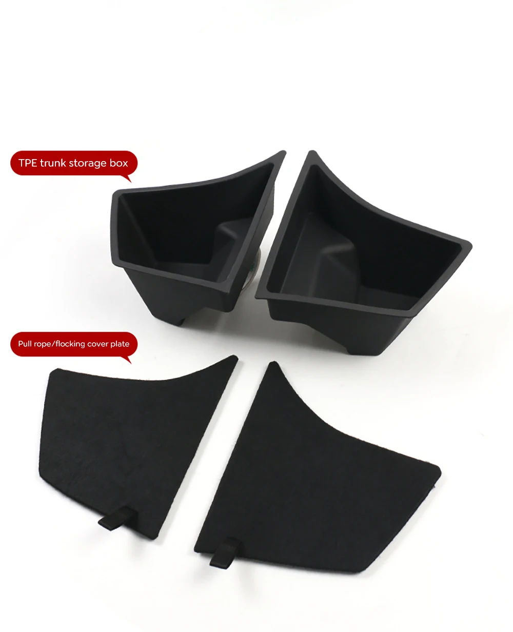 Für Tesla Modell 3 Highland 2024 Hinten Stamm Linke Seite Lagerung Box mit Abdeckung Schwanz Boot Organizer Partition Dekoration Zubehör – Detail 8