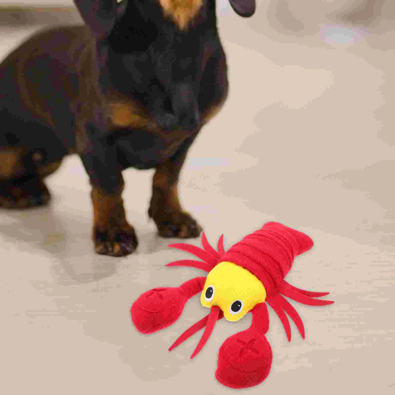 

Plush Dog Molar Plaything Puppy Teething Toy Household Pet Dog Cartoon Crayfish Toy