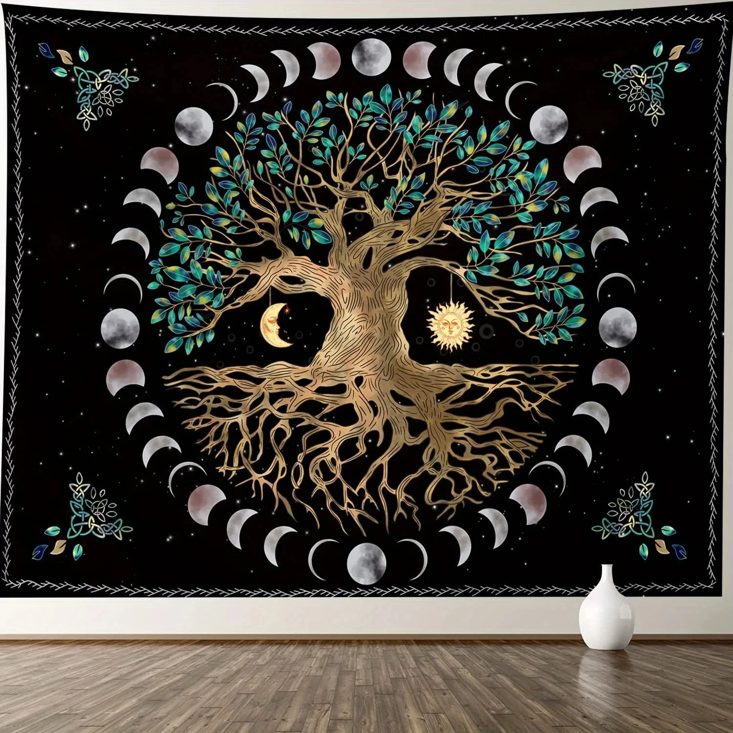 1pc Mysterious Tree of Life Mushroom Forest Tapestry Wall Hanging Fairy Tale Bohemian Psychedelic Home Dormitory Dream Decor Tapestry Decor