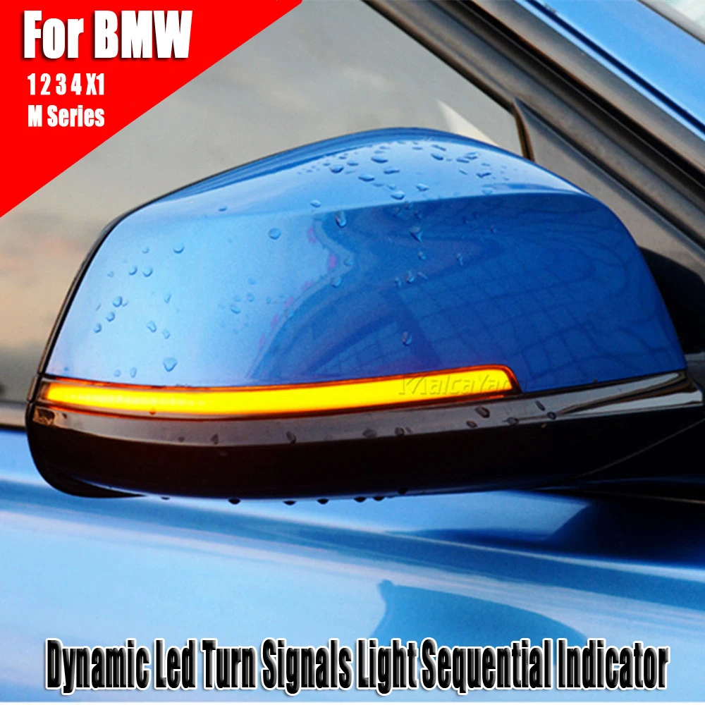 

For BMW 1 2 3 4 Series X1 F20 F21 F22 F30 F31 F34 F32 E84 i3 LED Dynamic Turn Signal Blinker Side Mirror Sequential Light