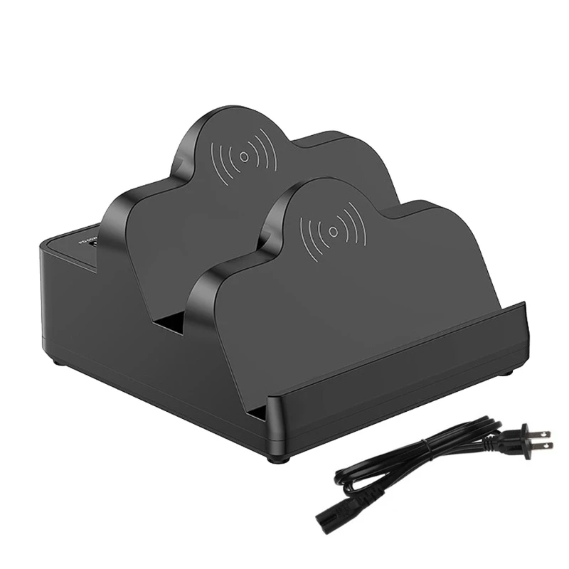 

L43D 80 Вт USB-зарядное устройство с двойной подставкой для беспроводного зарядного устройства 15 Вт 6 портов Desktop QC3.0 PD