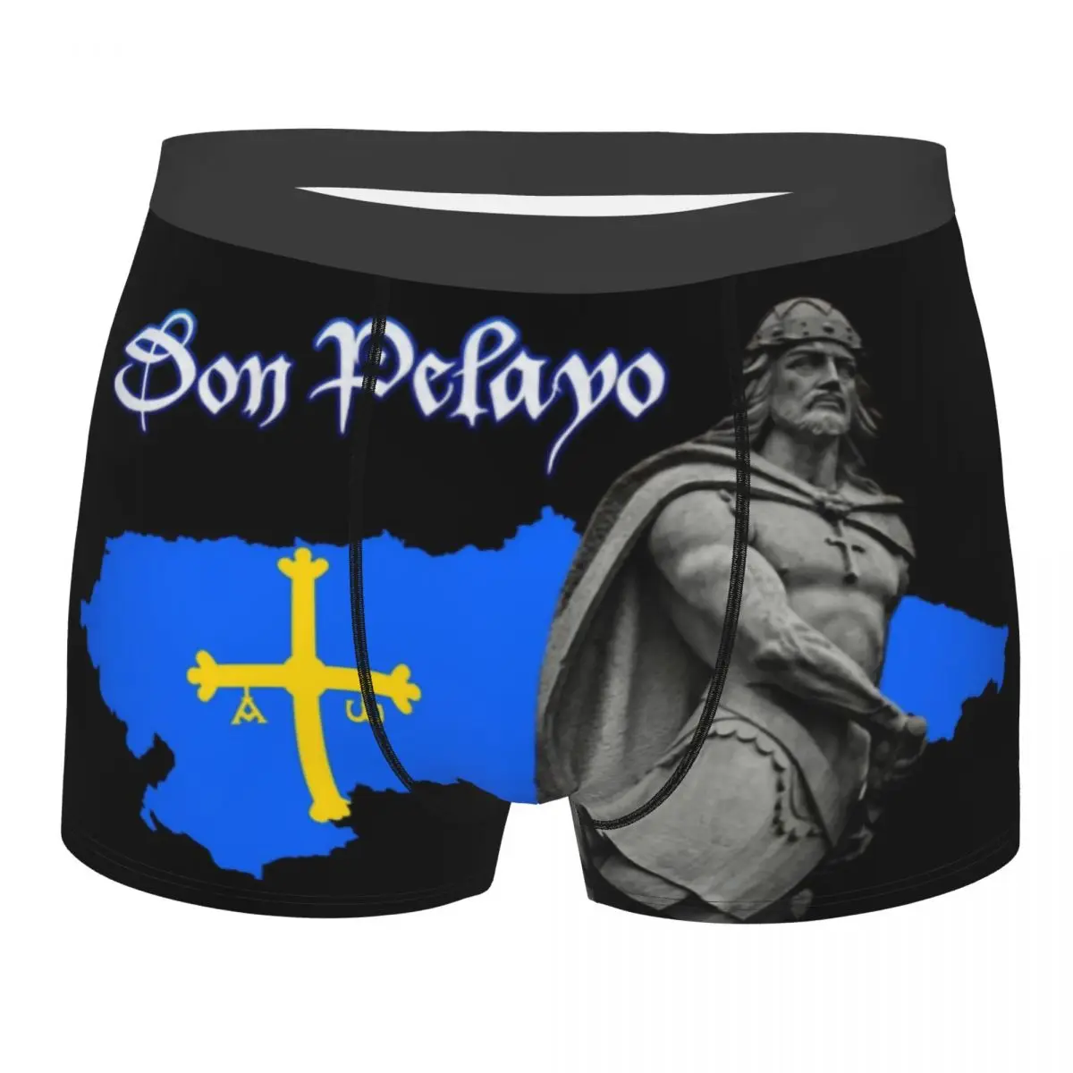 Novelty Spanish Warrior Asturias Flag Boxers Shorts Panties Men's ...