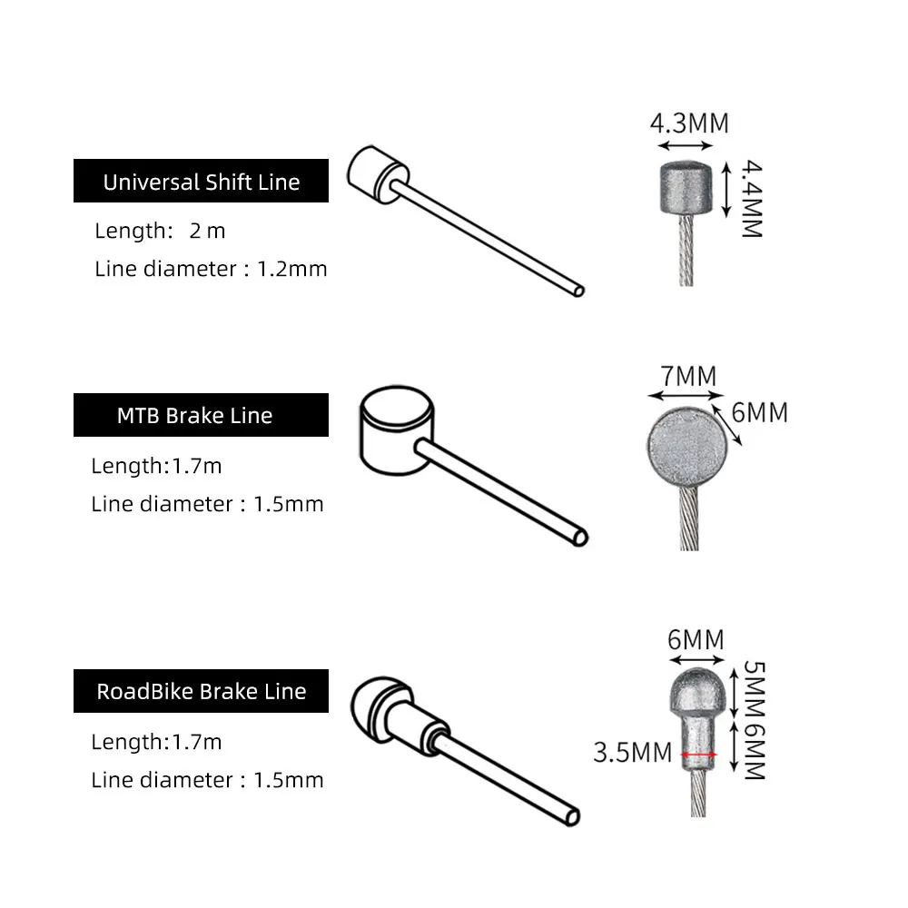 4/8/20 stücke 2M MTB Fahrrad Bremsleitung Fahrrad Geschwindigkeit Linie Fixed Gear Shifter Getriebe Brems Kabel Set Kern innere Draht für MTB Rennrad – Detail 2