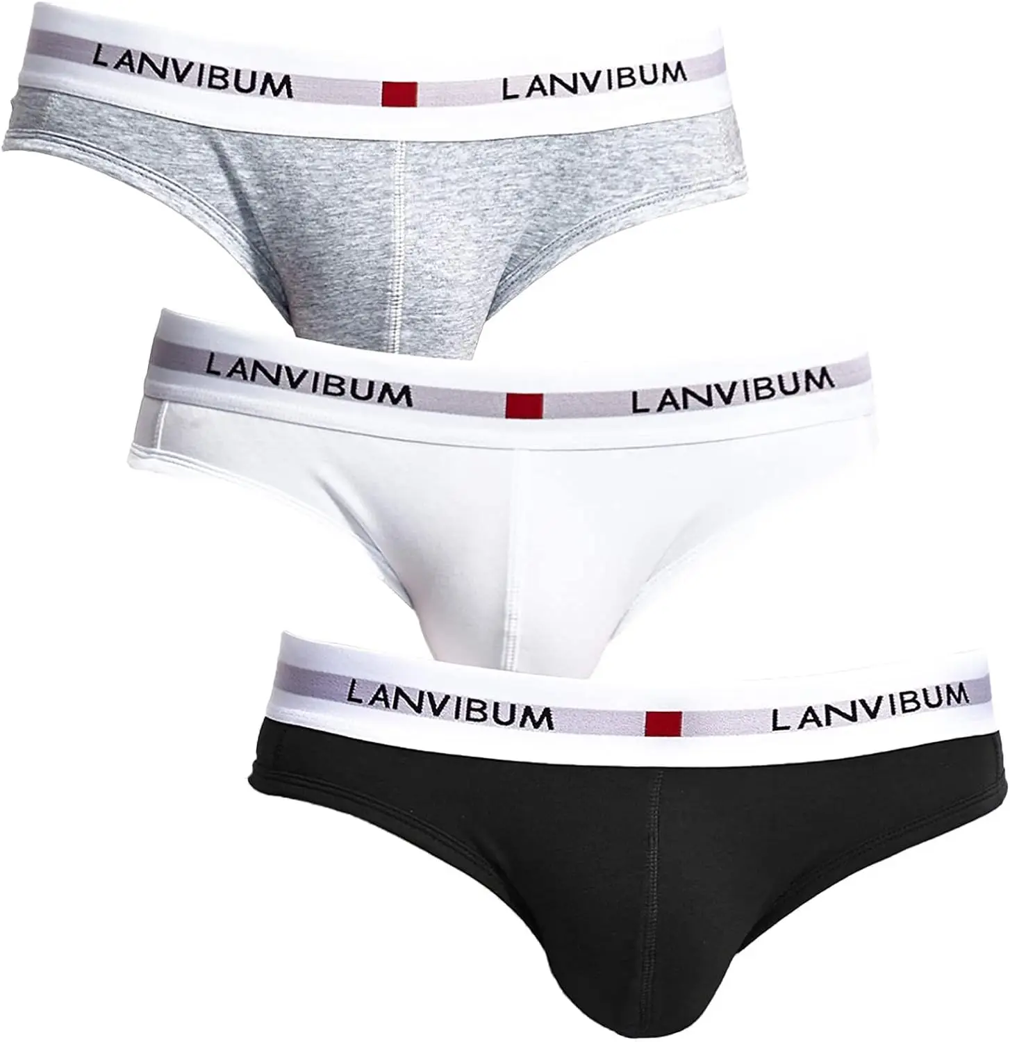 Yiailing Mens Underwear Briefs Pack Cotton Wide Waistband Summer Breathable Underpant Multipack