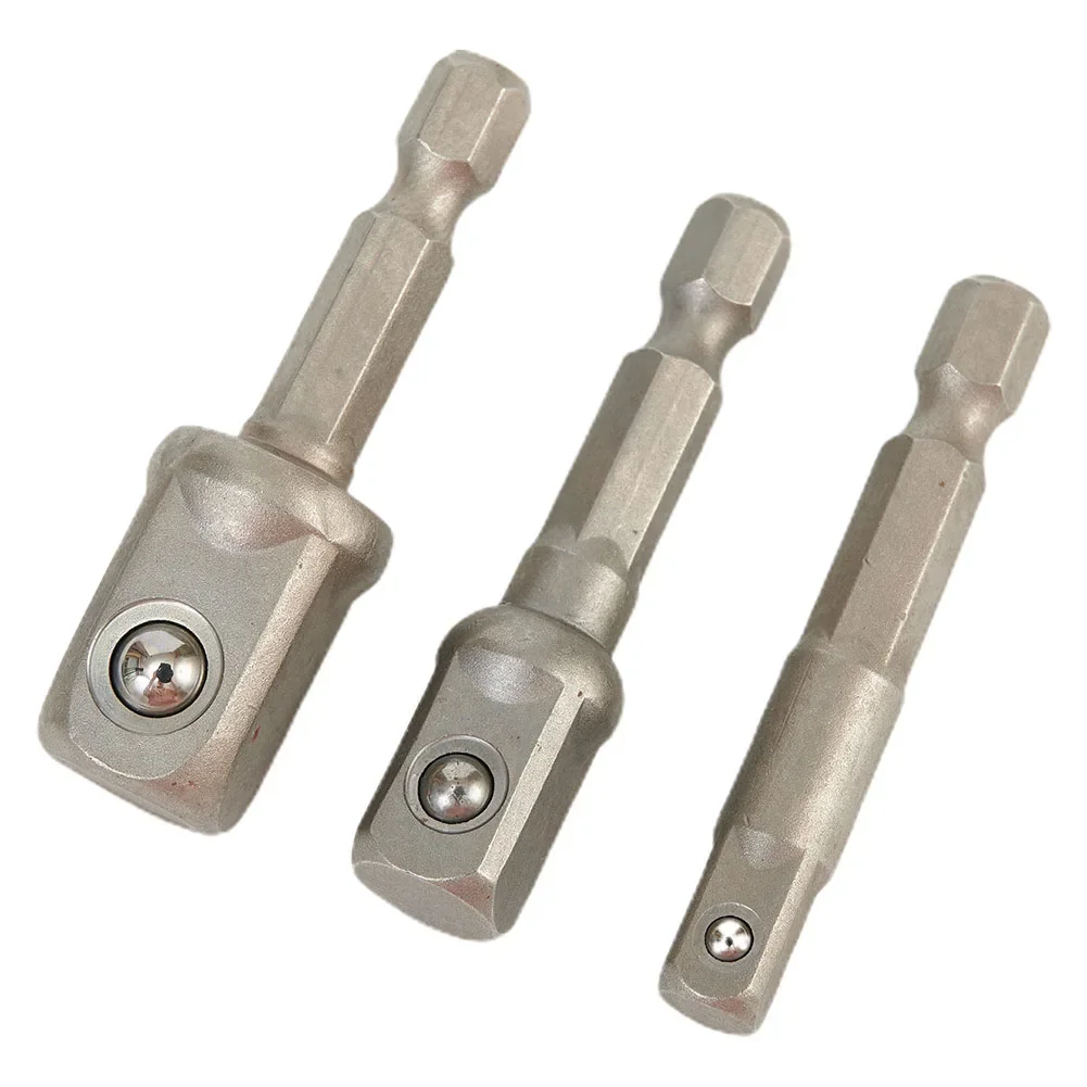 Adaptateur de mèche à douille 1/4 ''3/8'' 1/2 ''3 pièces, mèches à tige hexagonale, tige d'extension en acier au Chrome Vanadium, outils électriques