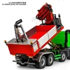 NEW LESU Metal Cargo Box Hydraulic Crane RC Accessories 7CH Valve with Lights for LESU 1/14 Roll on Off Dumper Truck DIY Model 3