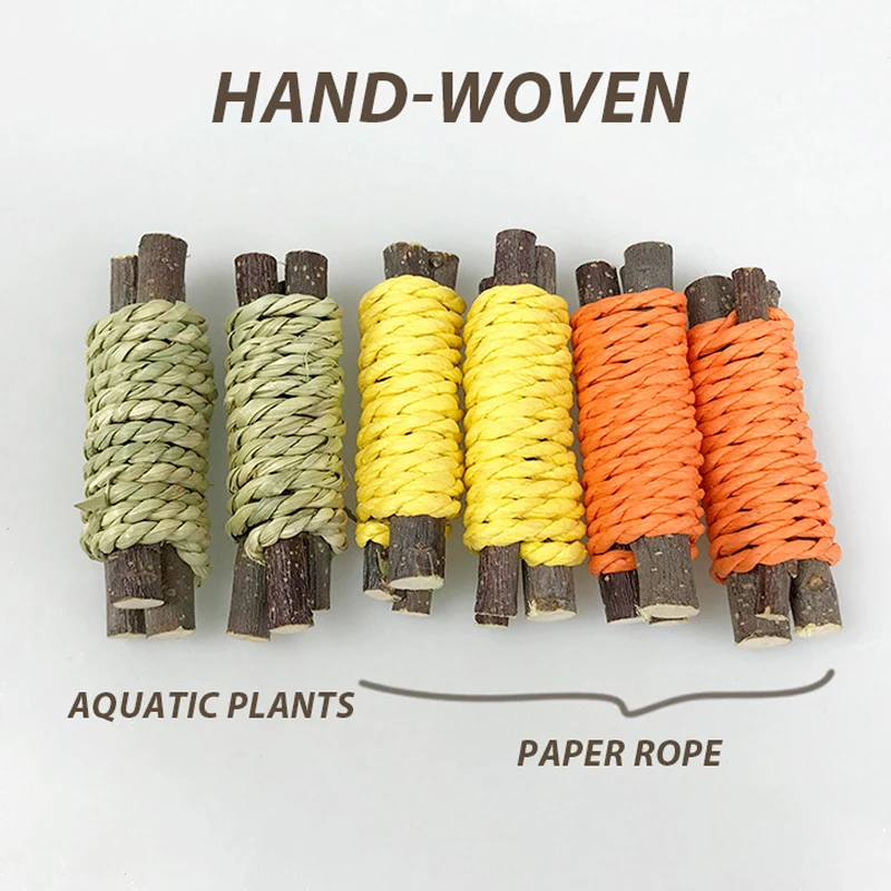 Pet Chew Toys 3 Pieces Rabbit Toy Hamster Chew Toys Set Molar Teeth Care for Pet Rat Guinea Pigs Wooden Branch pet chew toys,pet toys,pet teeth grinding toy,hamster toy