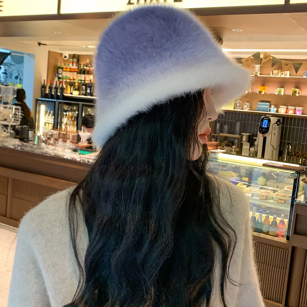 

Fashion Basin Shape Knit Hat Comfortable Breathable Thermal Hat For Indoor Outdoor