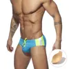New Mens Surfing Swimwear Splicing Swim Briefs Low Waist Swimming Short Trunk Sport Beach Pants Swimsuit Bikini Male Sexy Shorts 1