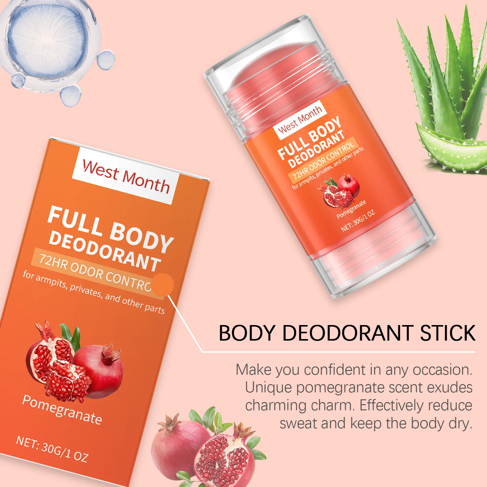 Granatäpple kroppsdeodorant kräm 72 timmar aluminiumfri_voghion.com