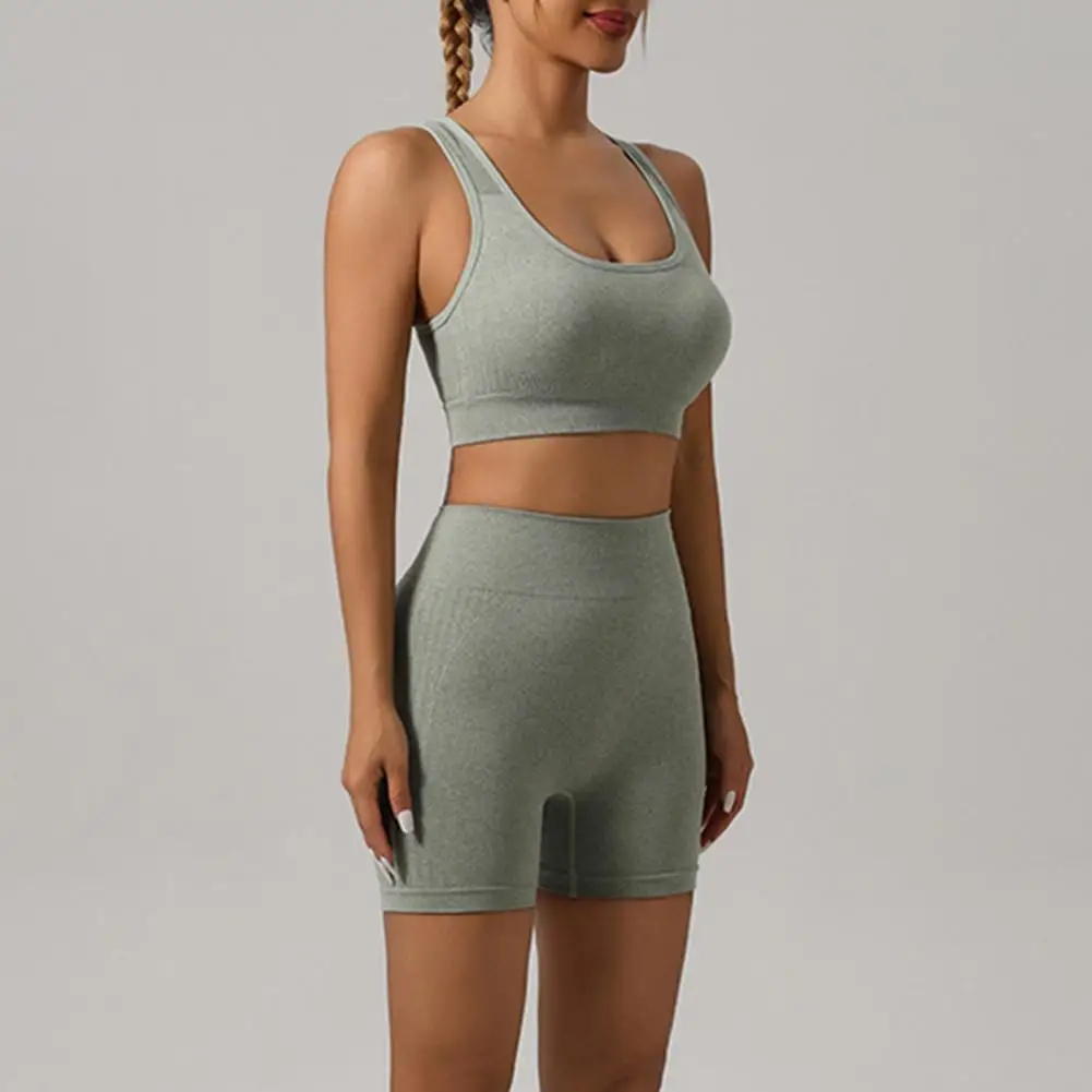 Yoga Set Sports Set Gym Workout Set Sportswear Set Fitness Set Sports Bra Set Yoga Pants Set Yoga Bra Shorts Set Breathable Yoga Bra Shorts Outfit Exercise Set For Women High Waist Leggings with Sports for Fitness