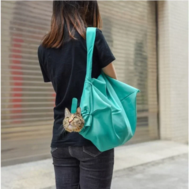 Cat Outing Travel Backpack Portable Adjustable One-shoulder Pet Messenger Bags Fashion Oxford Fabric Comfort Breathable Pet Bag