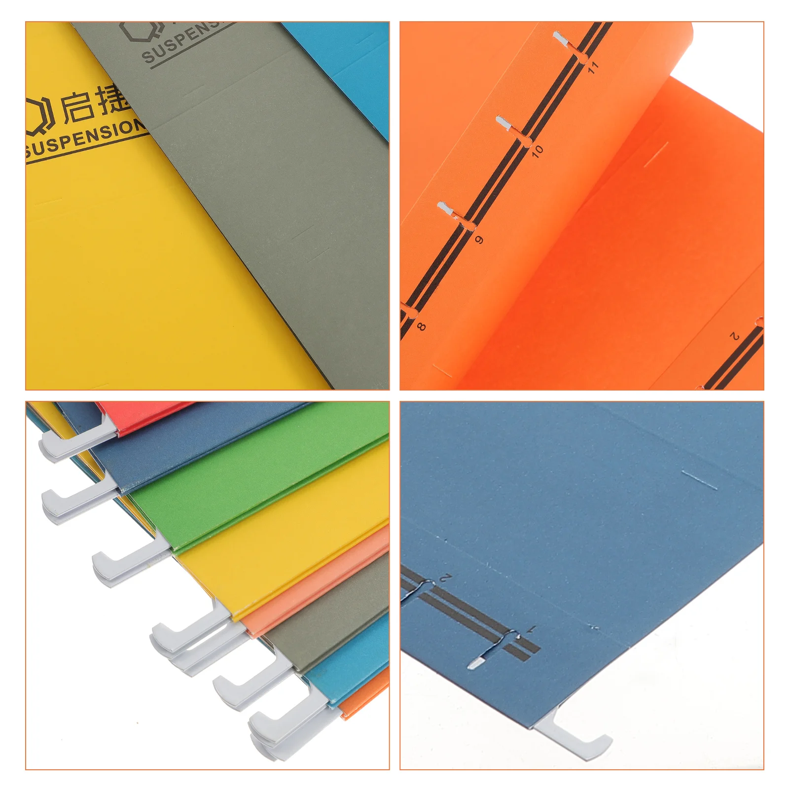 8 PCS Hanging File Holder Office Supplies Folder Thicken A4 Documents Organizer